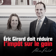 Communiqué image « Éric Girard doit réduire l’impôt sur le gain » - Adrien Pouliot