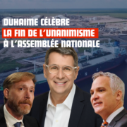 Communiqué image DUHAIME CÉLÈBRE LA FIN DE L’UNANIMISME À L’ASSEMBLÉE NATIONALE
